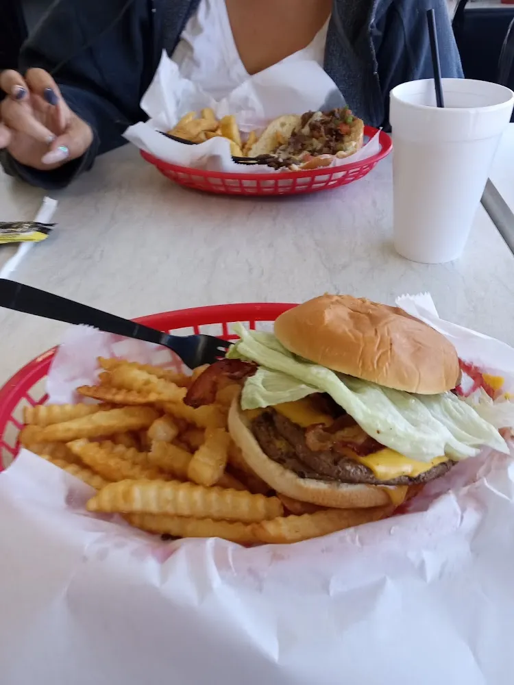 Double Bacon Cheeseburger with Fries