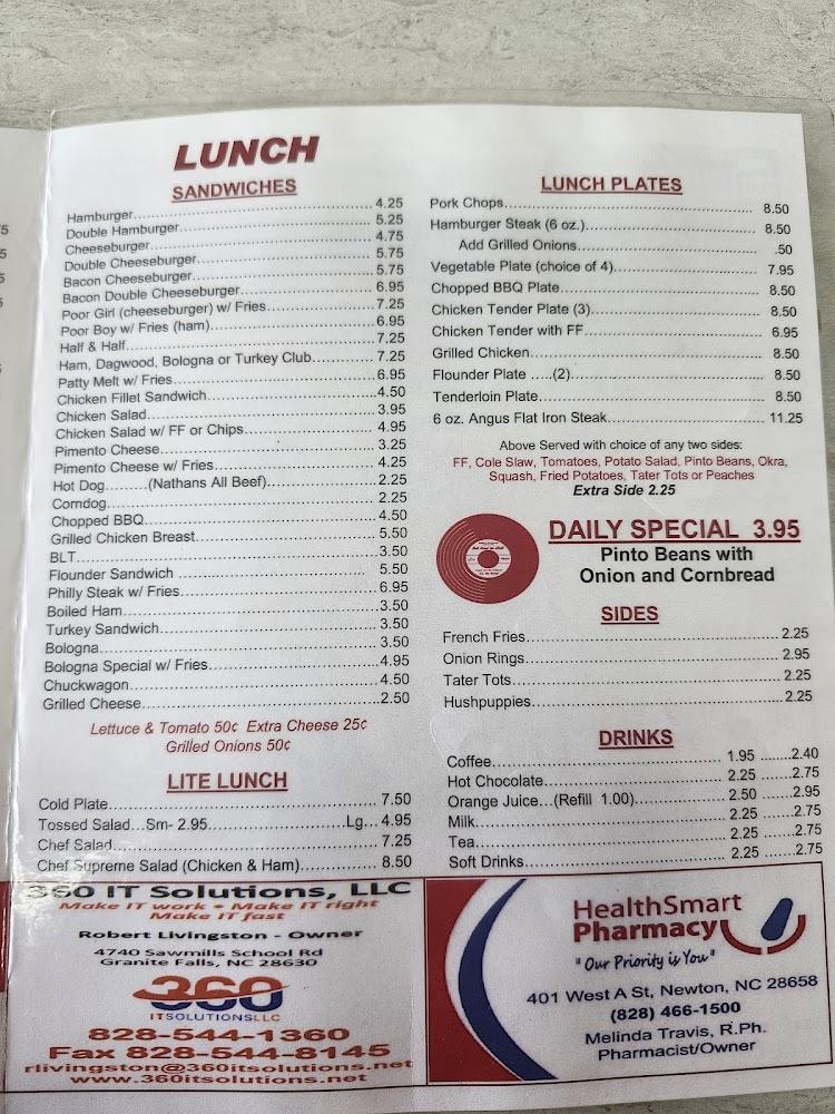 Dick's Cafe Menu image 1